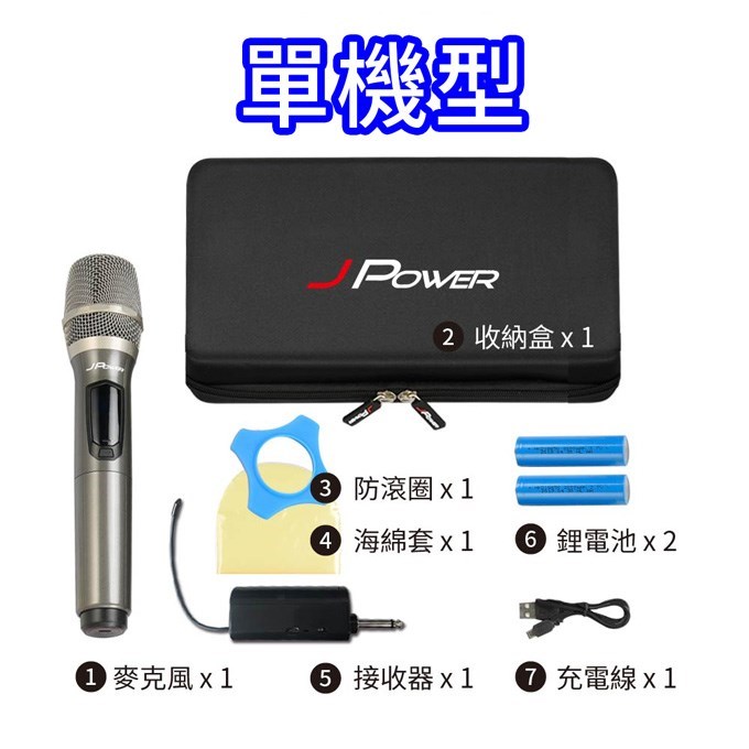 震天雷UHF無線麥克風(單機型) (編號:JP-UHF-單機型 ABD)