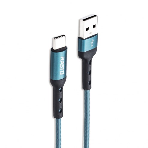 RASTO RX12 Type C 鋁製加強防拉扯QC 3.0 快充傳輸線1.2M