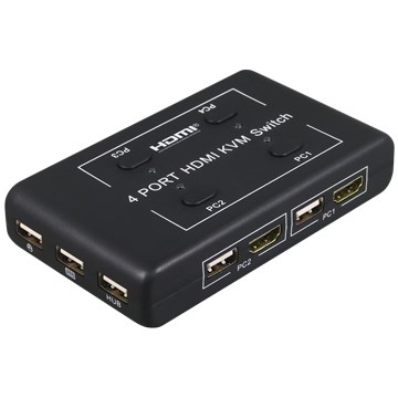伽利略 HDMI 4K2K KVM 電腦切換器 4埠 手動+電子式