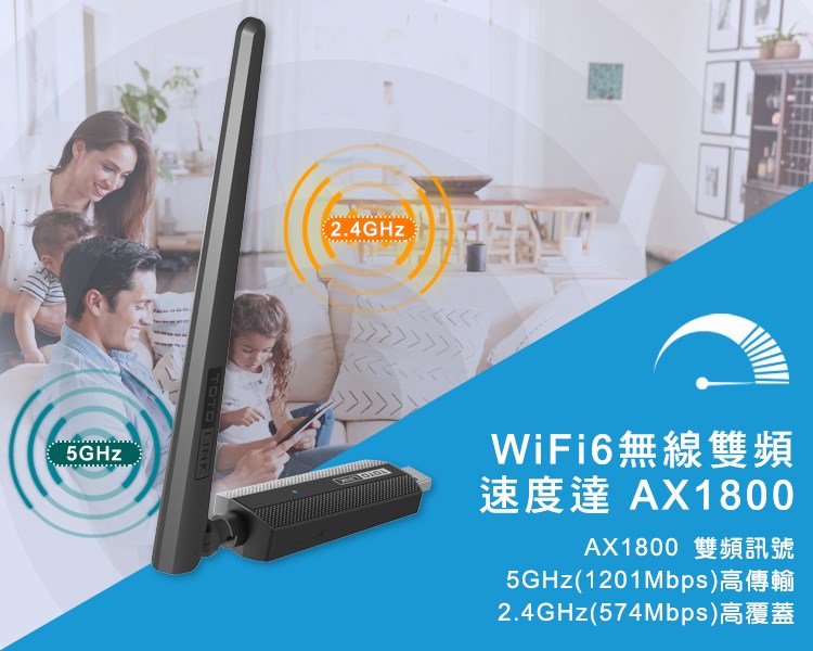 Totolink X6100UA AX1800 WiFi 6 USB 無線網卡