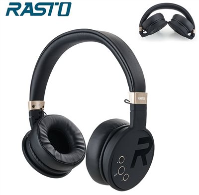 RASTO RS24 藍牙曜石黑摺疊耳罩式耳機