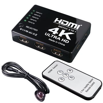 伽利略 HDMI 影音切換器 5進1出+遙控器