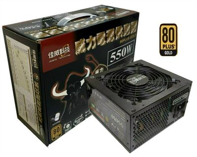 JAWIN 威力550W 足瓦電源供應器 金牌80+ 全日系電容(5年保固)